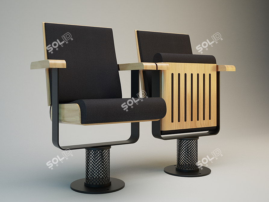 ErgoLux Auditorium Chair 3D model image 1