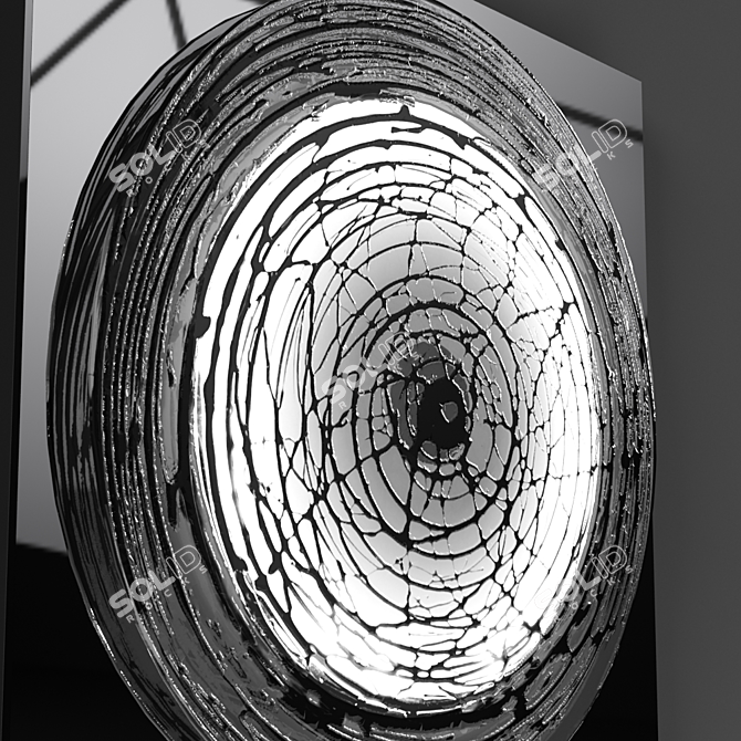 Andromeda Murano Brio: Elegant Metal and Glass Décor 3D model image 2