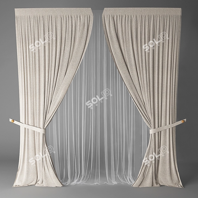 Stylish Window Shadings 3D model image 1