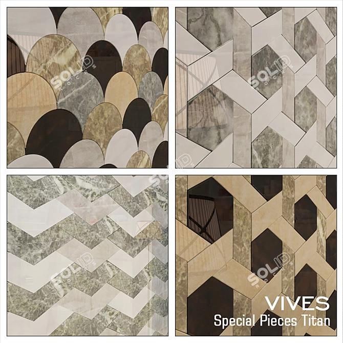 Vives Special Pieces Titan - Versatile Ceramic Floor Tiles 3D model image 1