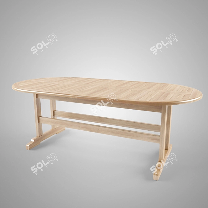 Modern Outdoor Table: Brafab Everton 3D model image 1