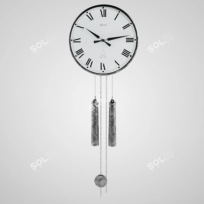 Elegant Hermle Timepiece: 61008 3D model image 1