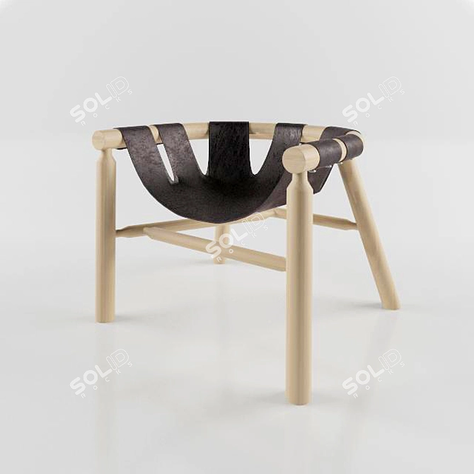 NINNA Armchair: Timeless Elegance & Comfort 3D model image 1