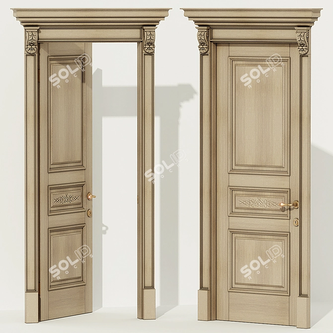 Classic Door: Elegant and Timeless 3D model image 1