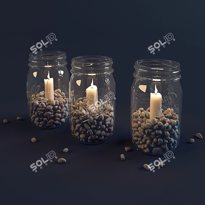 Decorative Candle Holders 3D model image 1