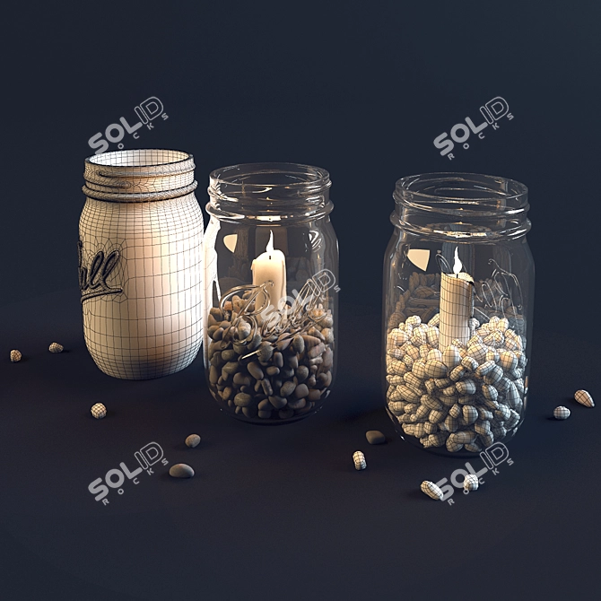 Decorative Candle Holders 3D model image 2