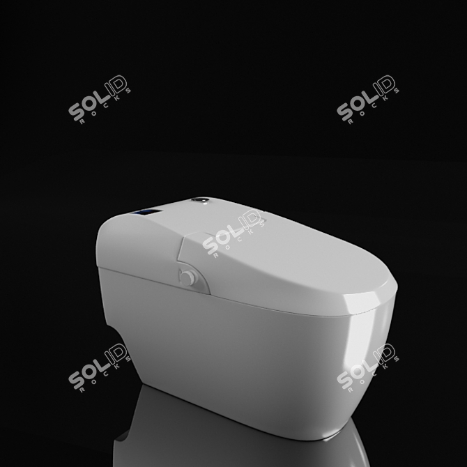 Hygienic Flush: The Ultimate Toilet 3D model image 1