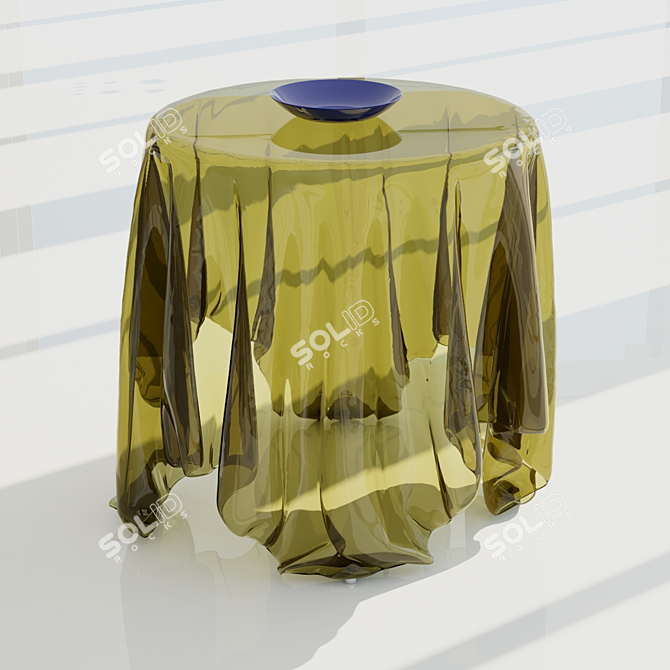 Sleek Glass Table 3D model image 1