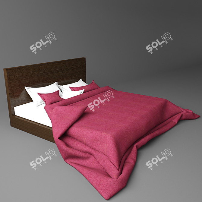 Cozy Dreams Bedding 3D model image 1