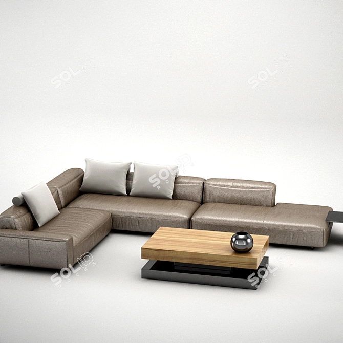 Modern-Style Sofo: Elegant and Comfortable 3D model image 1