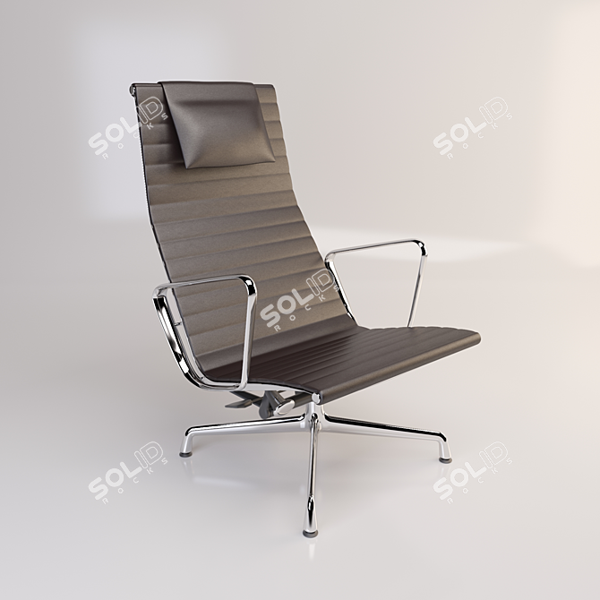 Aluminium Chair EA 124
 Sleek and Stylish Accent 3D model image 1