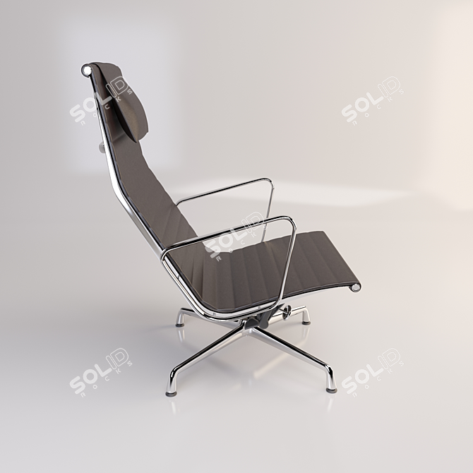 Aluminium Chair EA 124
 Sleek and Stylish Accent 3D model image 2