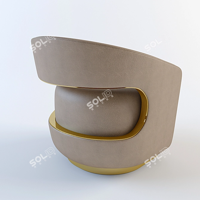 Elegant Besana Oro Poltroncinavanty 3D model image 2