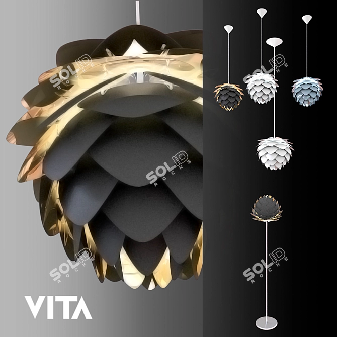 Vita Silvia: Scandinavian Ceiling Pendant Lighting 3D model image 1