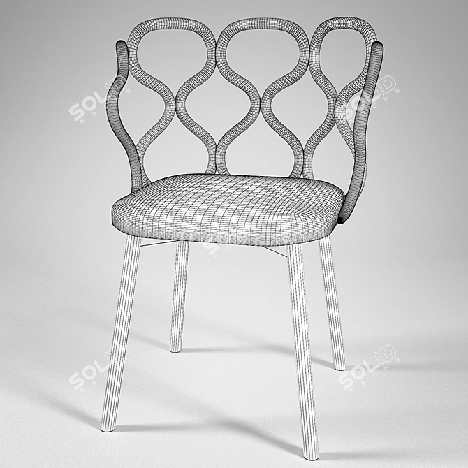 Elegant Ergonomic GERLA Chair 3D model image 2