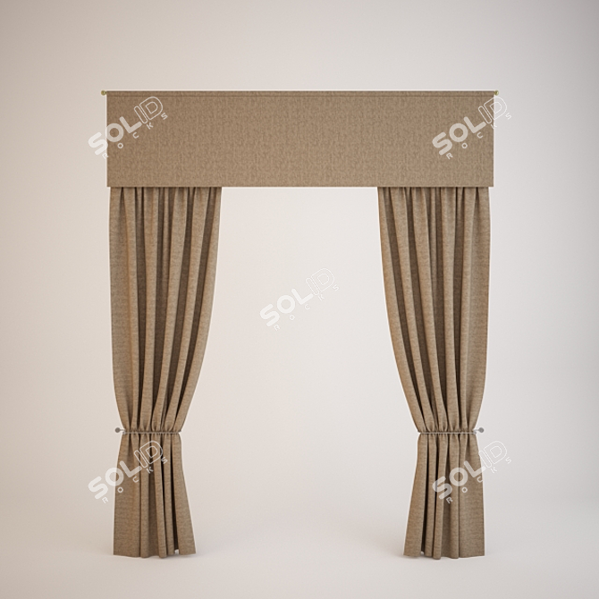 Timeless Elegance: Classic Curtains 3D model image 1