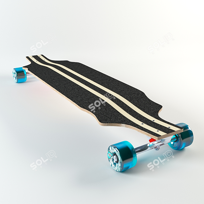 Sonic Speed Longboard 3D model image 2