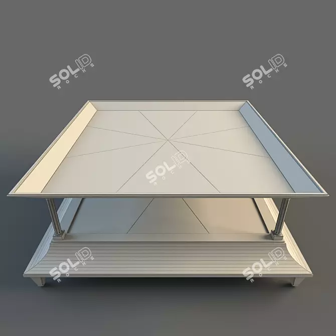 Madras Square Coffee Table 3D model image 2