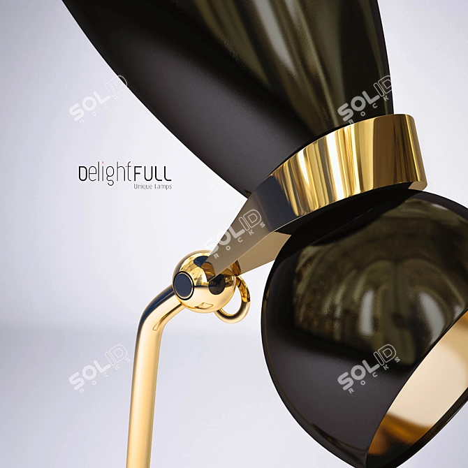 Golden Melody Floor Lamp 3D model image 3