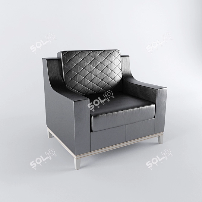 Boston Armchair: Stylish and Comfortable 3D model image 1