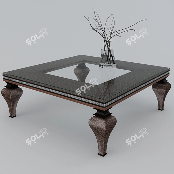 Sleek Modern Coffee Table 3D model image 1