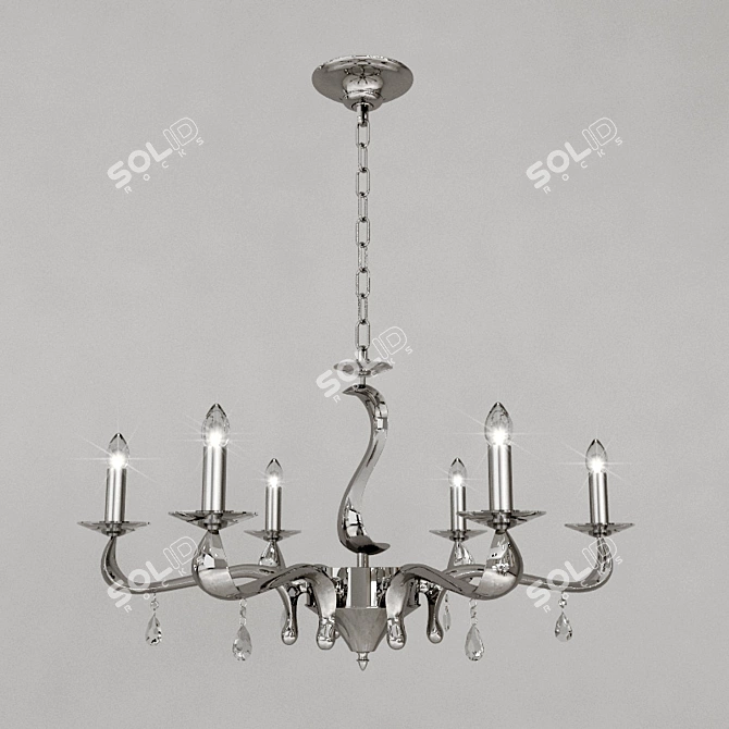 Elegant Venezia Chandelier 3D model image 1