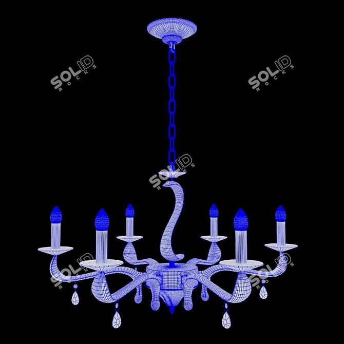 Elegant Venezia Chandelier 3D model image 2