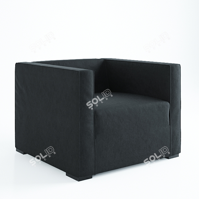 Elegant Belmondo Armchair by MERIDIANI 3D model image 1