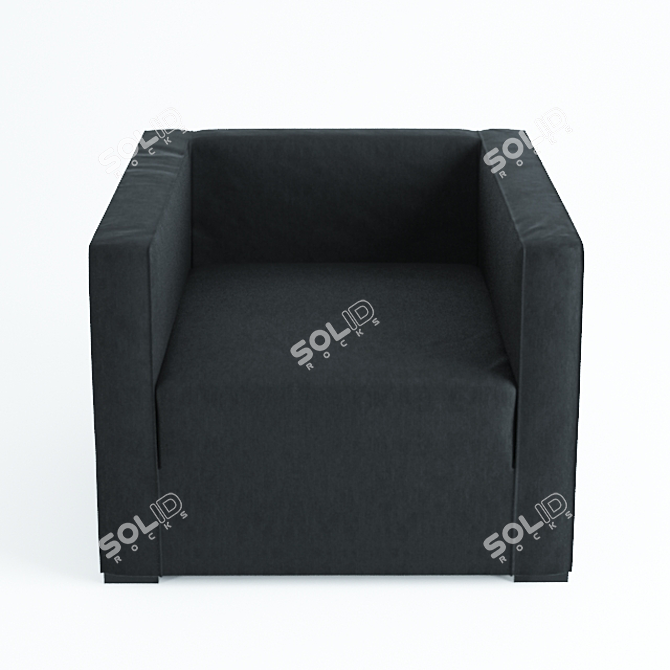 Elegant Belmondo Armchair by MERIDIANI 3D model image 2