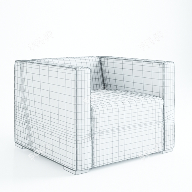 Elegant Belmondo Armchair by MERIDIANI 3D model image 3