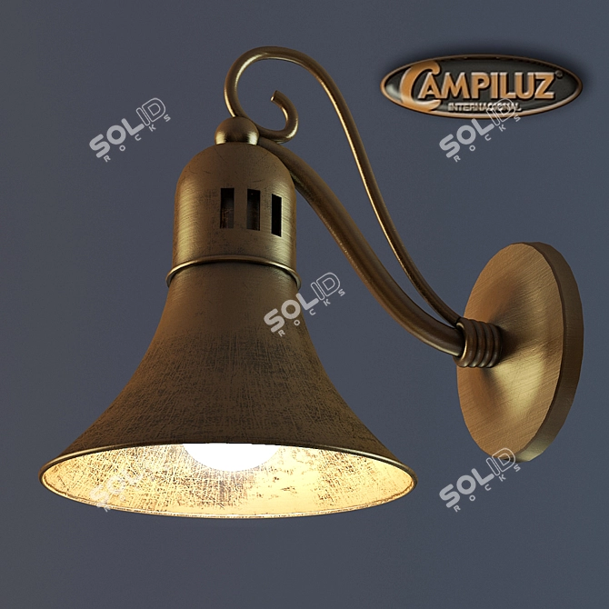 Rustic Wall Light Sconce by Campiluz 3D model image 1