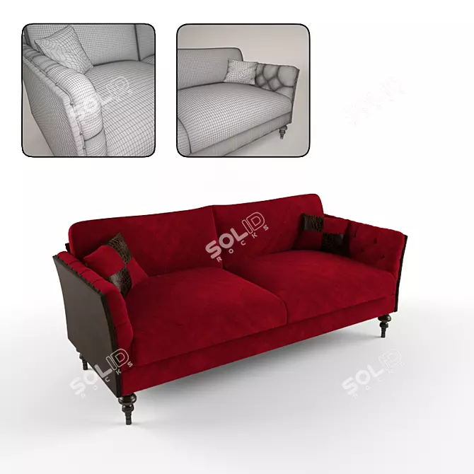 Carnaby: Best 3-Seater Sofa 3D model image 1