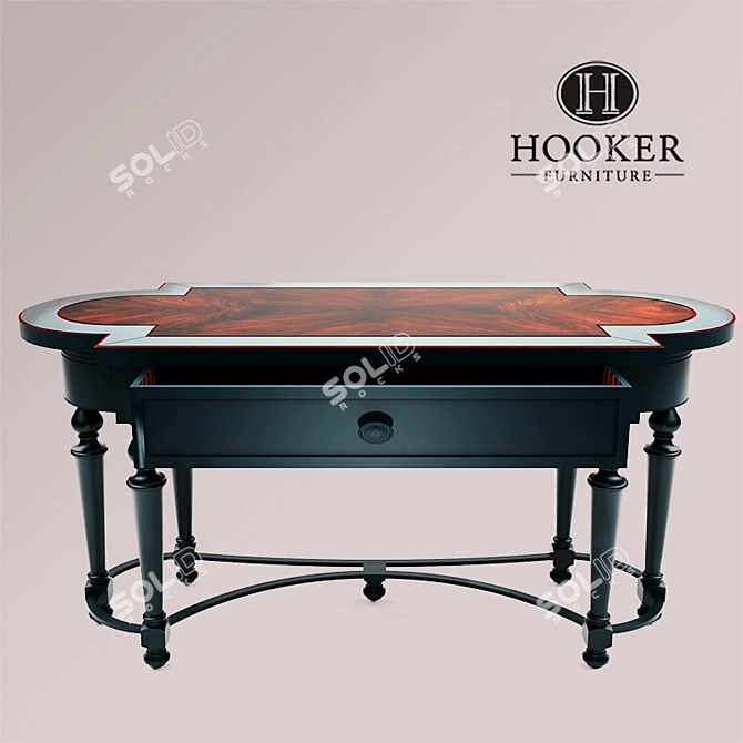 Elegant Hooker Desk | 650x1400x720 3D model image 1