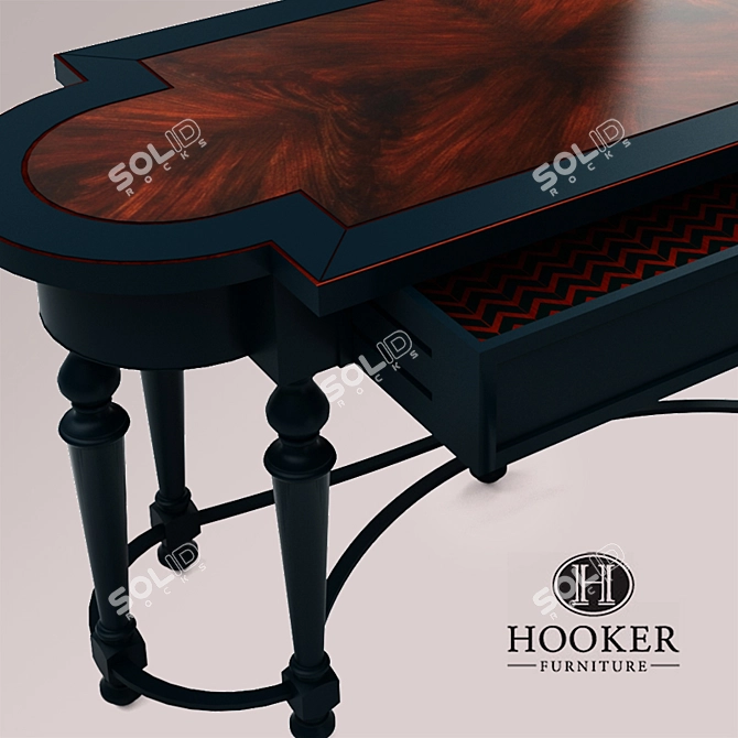 Elegant Hooker Desk | 650x1400x720 3D model image 2