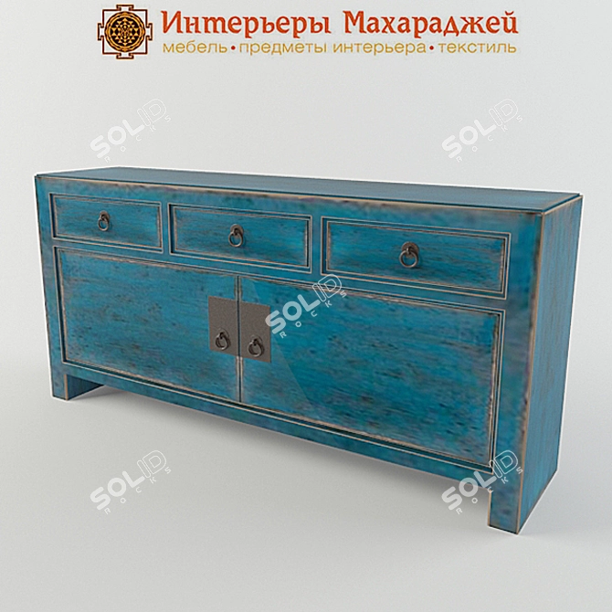 Royal Blue Cabinet: "Interiors Maharajas 3D model image 1