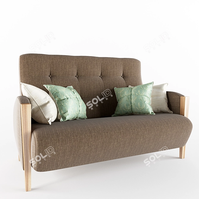 Jensen 2.5 Seater Sofa: Sleek and Comfy 3D model image 1