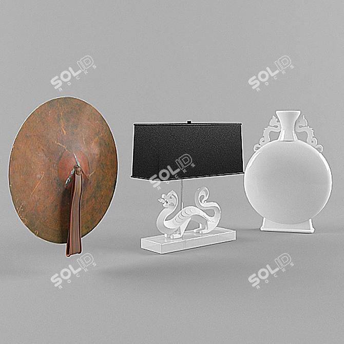 Eastern Elegance: Exquisite Decor Set 3D model image 1