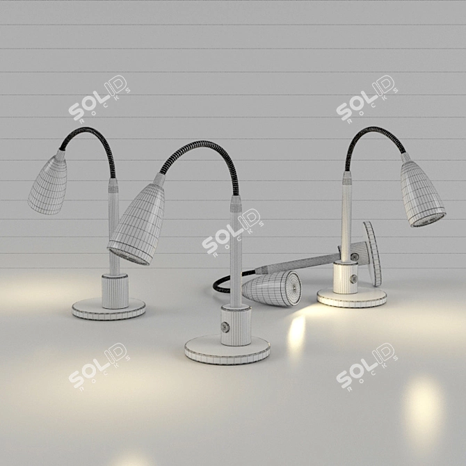 Trendy Steel Table Lamp 3D model image 3