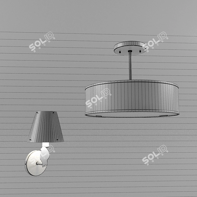 Title: MW-LIGHT Smile Ceiling Pendant & Wall Sconce 3D model image 3