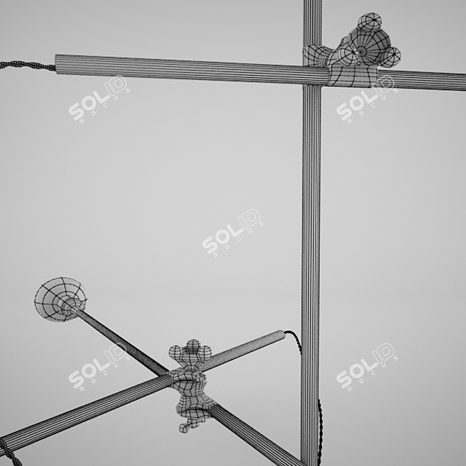 Industrial Elegance: The Workstead Chandelier 3D model image 3