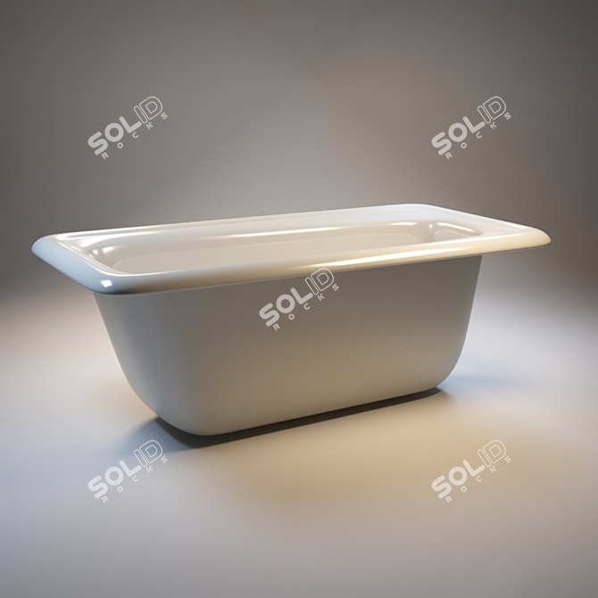 Ceramic Bathtub 3D model image 1