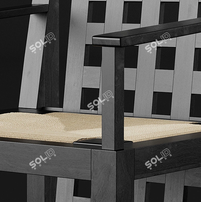 Vintage Mackintosh Armchair Model 3D model image 3