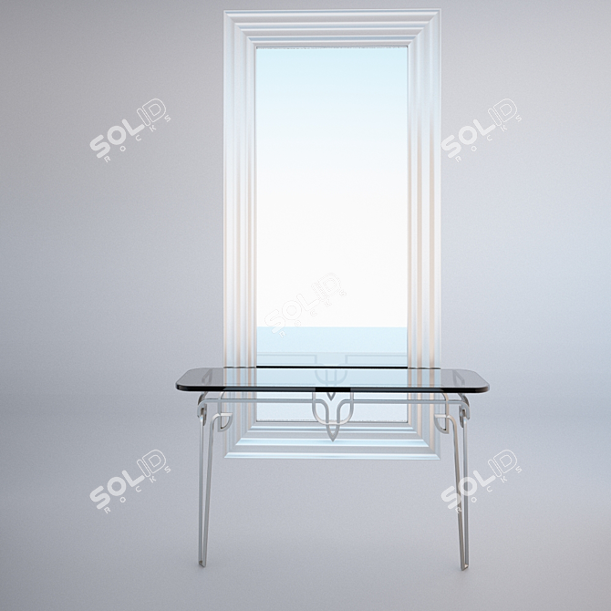 Art Deco Forged Door & Console 3D model image 3