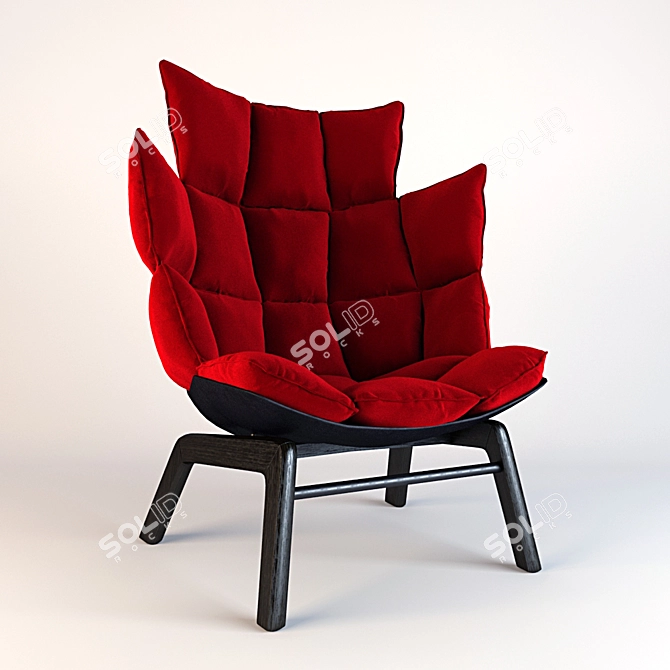 Italian B&B Husk Chair: Unique Comfort 3D model image 1