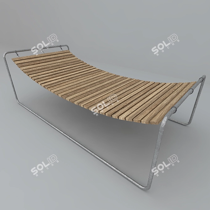 Modern Viteo Bed: 900x2000 3D model image 1
