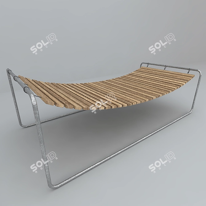 Modern Viteo Bed: 900x2000 3D model image 2