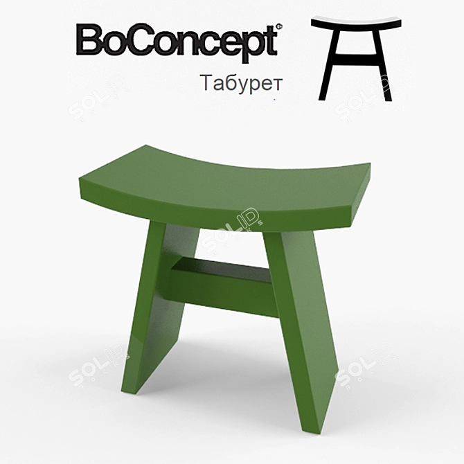 Shogun Stool: Contemporary Colorful Seating 3D model image 1