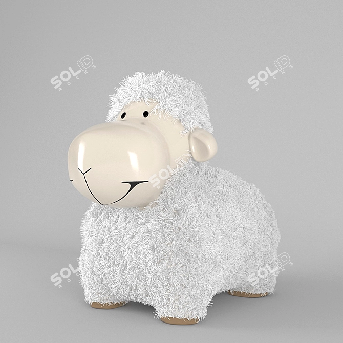 Luxurious Lamb Skin-Fur Mesh 3D model image 1