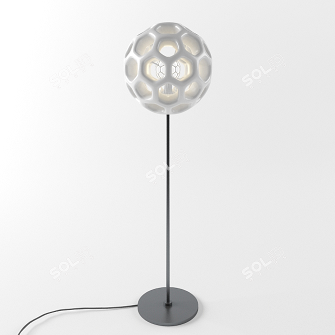 Nature-inspired Organic Floor Lamp 3D model image 1