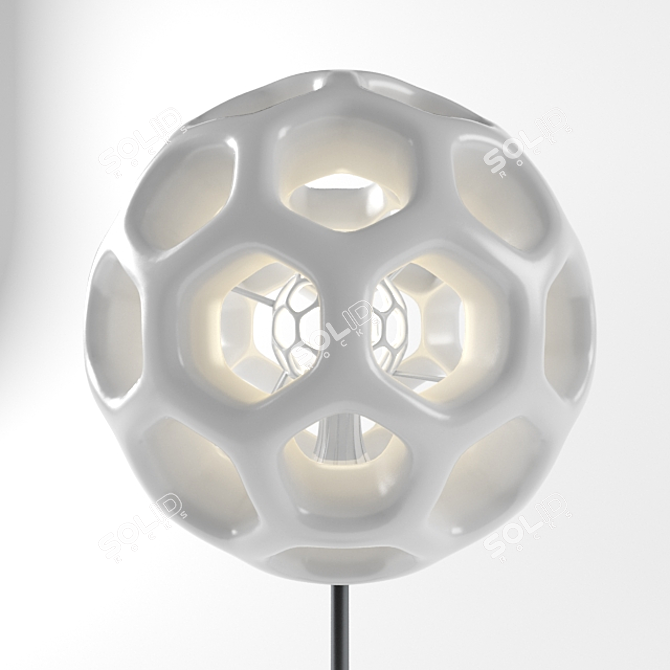 Nature-inspired Organic Floor Lamp 3D model image 2
